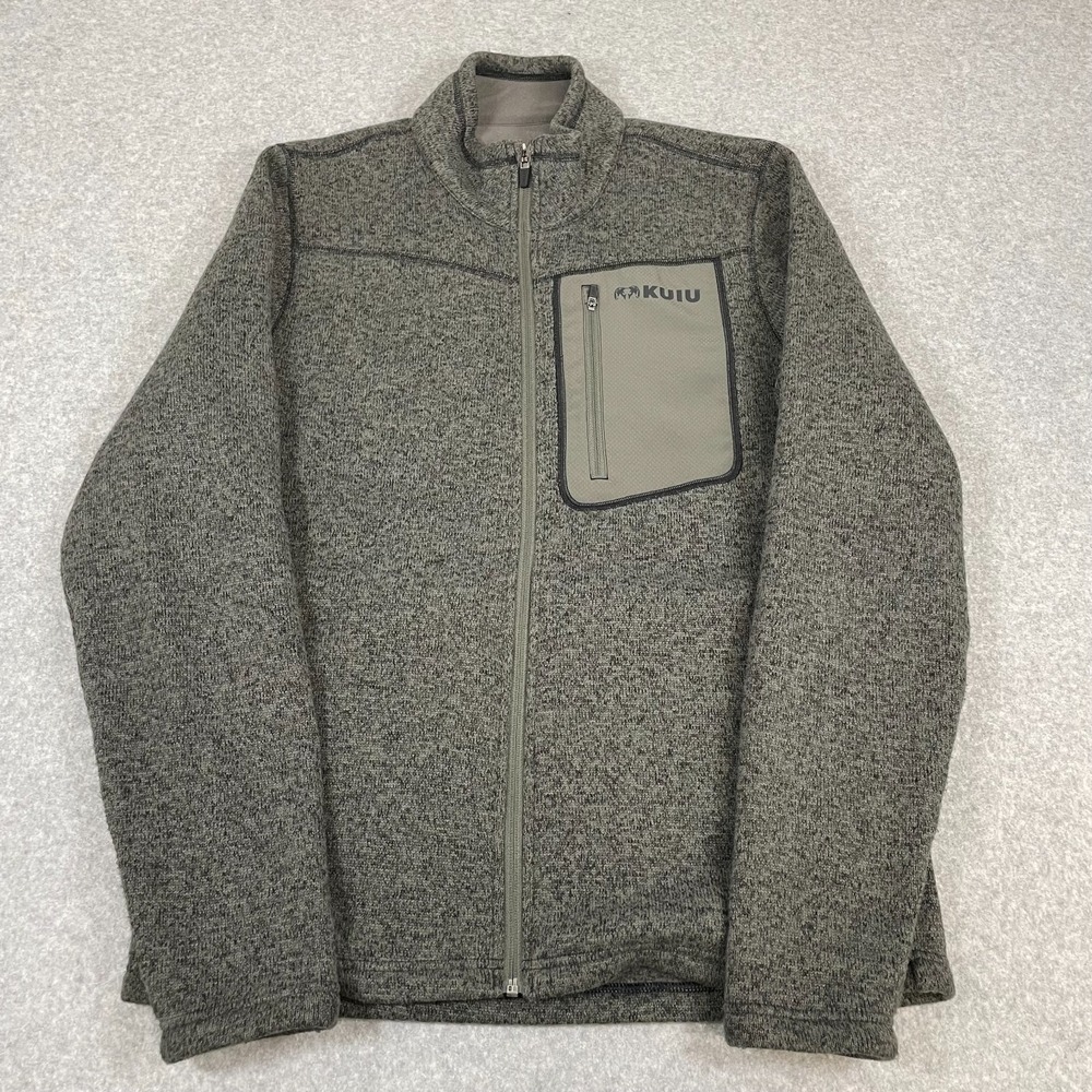 Kuiu Base Camp Jacket Mens Medium Gray Gorpcore Outdoors Full Zip Fleece